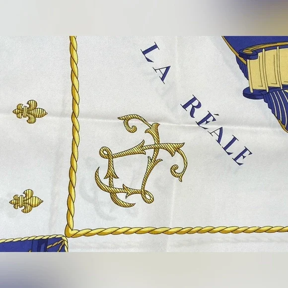 Vintage Hermes Silk Scarf “ La Reale Vue Du Carrosse De La Galere” Carre 90